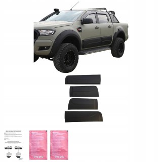 Listwy ochronne drzwi Ford Ranger 2012-2022 — ABS, czarny mat - ujęcie 2