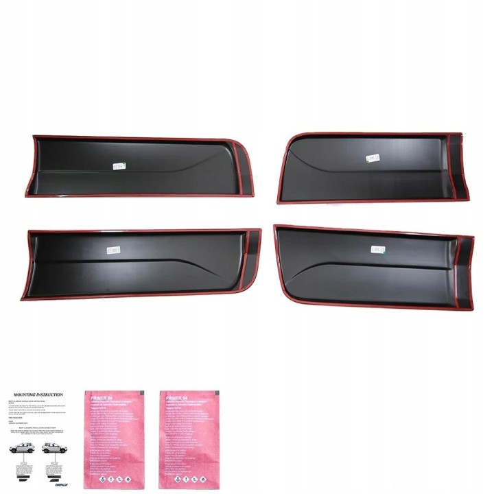 Listwy ochronne drzwi Ford Ranger 2012-2022 — ABS, czarny mat - ujęcie 3