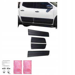 Listwy ochronne drzwi Nissan Navara NP300 D23 2014-2021 — ABS, czarny mat