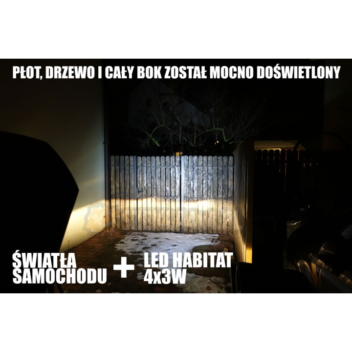 Lampa LED 4x3W Habita z uchwytami montażowymi do zabudowy w zderzak