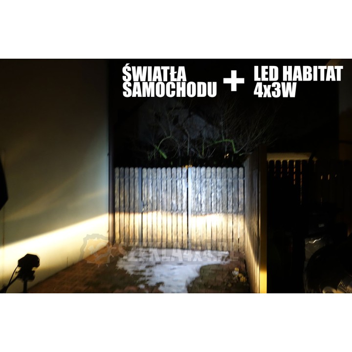 Lampa LED 4x3W Habita z uchwytami montażowymi do zabudowy w zderzak