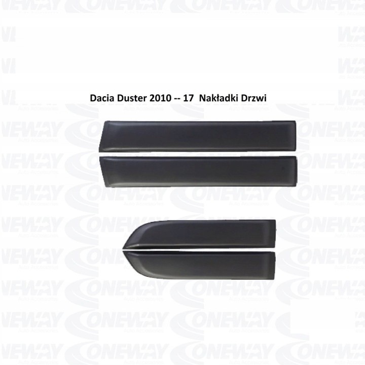 Listwy ochronne drzwi Dacia Duster 2010-2017, komplet 4 szt.