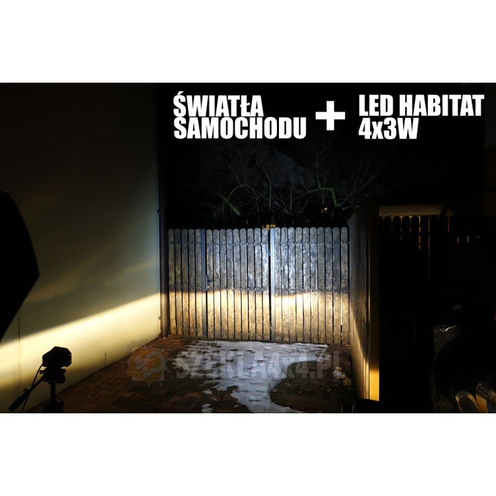 Lampa LED 4x3W Habita z uchwytami montażowymi do zabudowy w zderzak