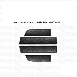 Listwy ochronne drzwi Off Road Dacia Duster 2010-2017, komplet 4 szt.