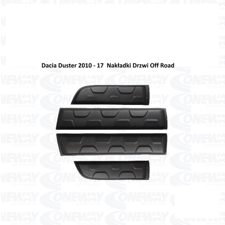 Listwy ochronne drzwi Off Road Dacia Duster 2010-2017, komplet 4 szt.