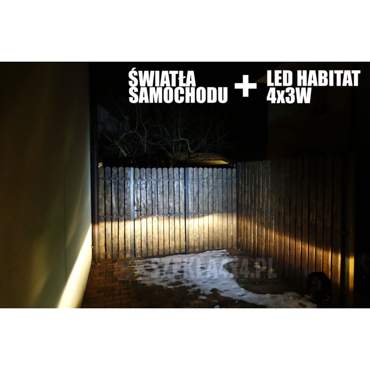 Lampa LED 4x3W Habita z uchwytami montażowymi do zabudowy w zderzak