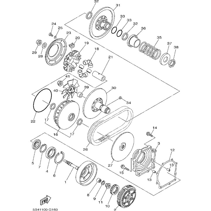 Yamaha 3B4-15463-00-00 uszczelka sprzęgła