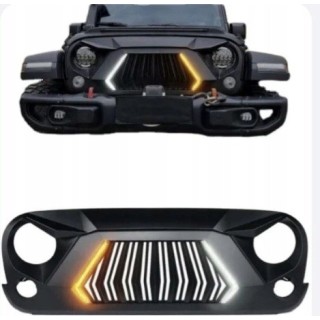Grill z LED DRL - Jeep Wrangler JK/JKU 2007-2017