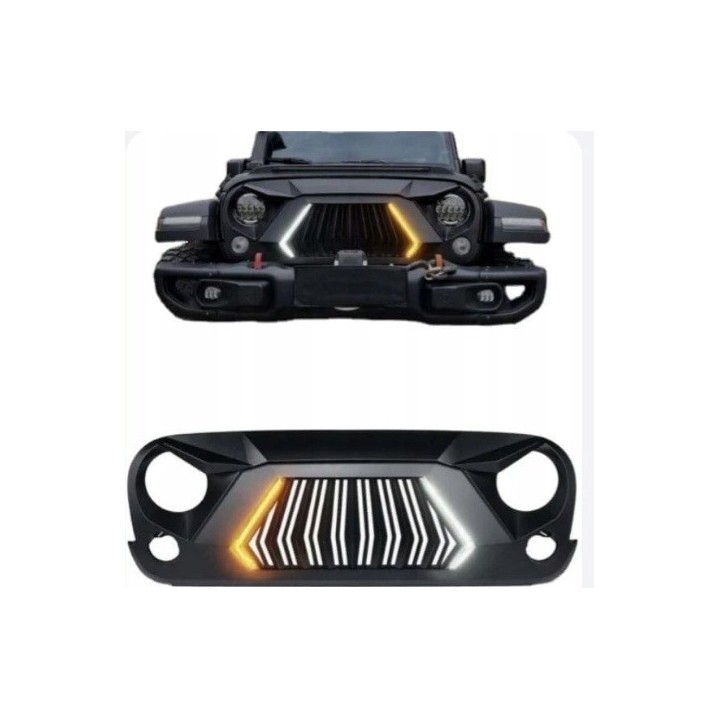Grill z LED DRL - Jeep Wrangler JK/JKU 2007-2017