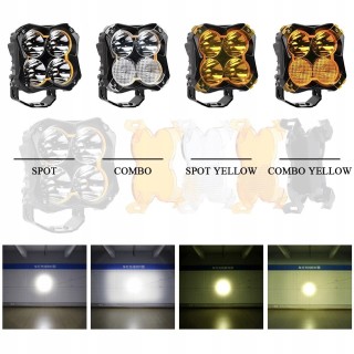 Komplet lamp LED 2 x 48 W z przesłonami wiązki światła