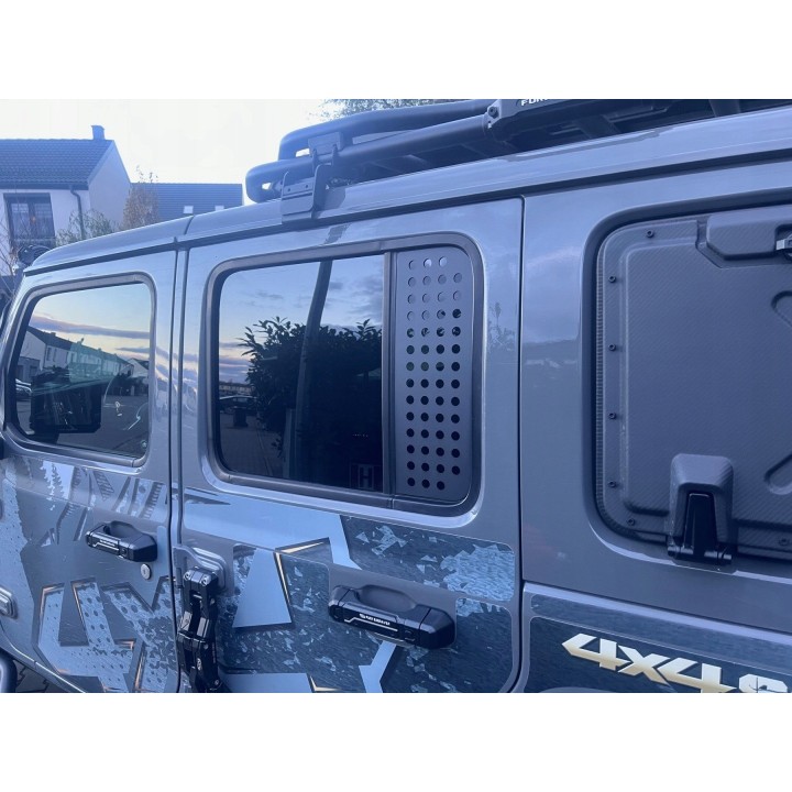 Osłony tylnej części szyb drzwi tylnych Jeep Wrangler JLU / Gladiator JT