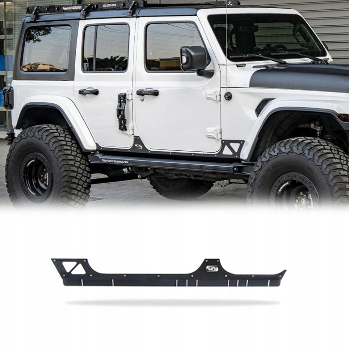 Nakładki progów FURY Jeep Wrangler JLU 4D aluminium