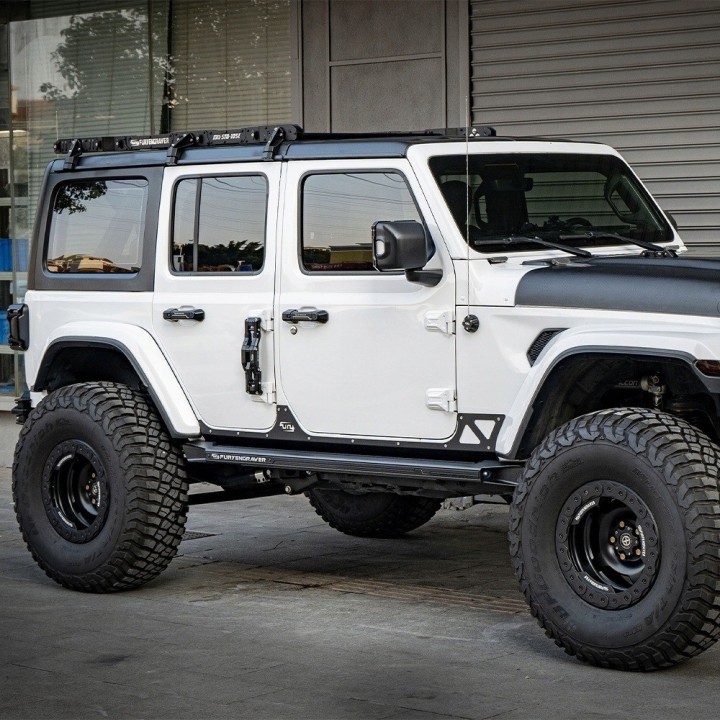 Nakładki progów FURY Jeep Wrangler JLU 4D aluminium
