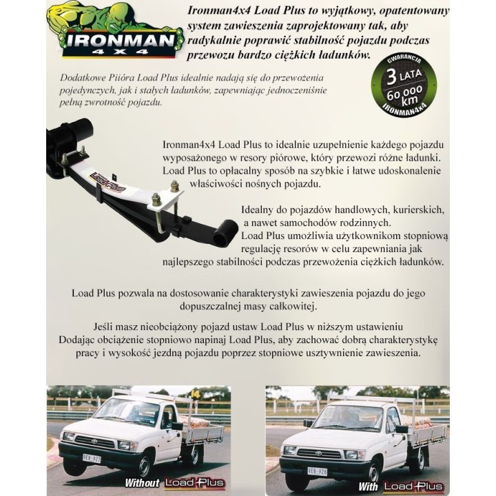 Zestaw PIÓR pomocniczych IRONMAN4X4 Toyota Hilux 4X2 LP2