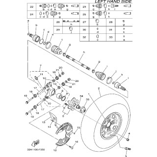 Yamaha 5KM-23448-00-00 sworzeń piasty