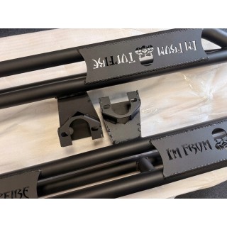 Progi rurowe stalowe TopFire Jeep Wrangler JL 4-drzwiowy 2018-2026
