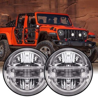 Reflektory LED 7" Jeep Wrangler JL 2018+ / Gladiator JT 2020+