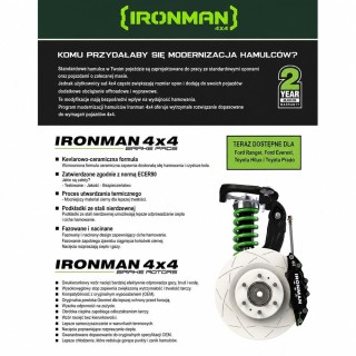 Zestaw wzmocnionych hamulców na przód IRONMAN4X4 STAGE2 — VW Amarok, Ford Everest, Ford Ranger Raptor (IMEBK13) - ujęcie 2