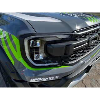 Nakładki stylizacyjne lamp Ford Ranger T9 2023+ — czarne, komplet - ujęcie 2