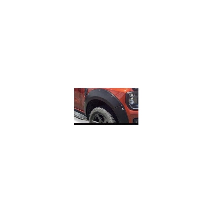 Poszerzenia błotników Ford Ranger T9 2022+ — +6-7 cm, czarne, śruby ozdobne, wersja z czujnikami PDC