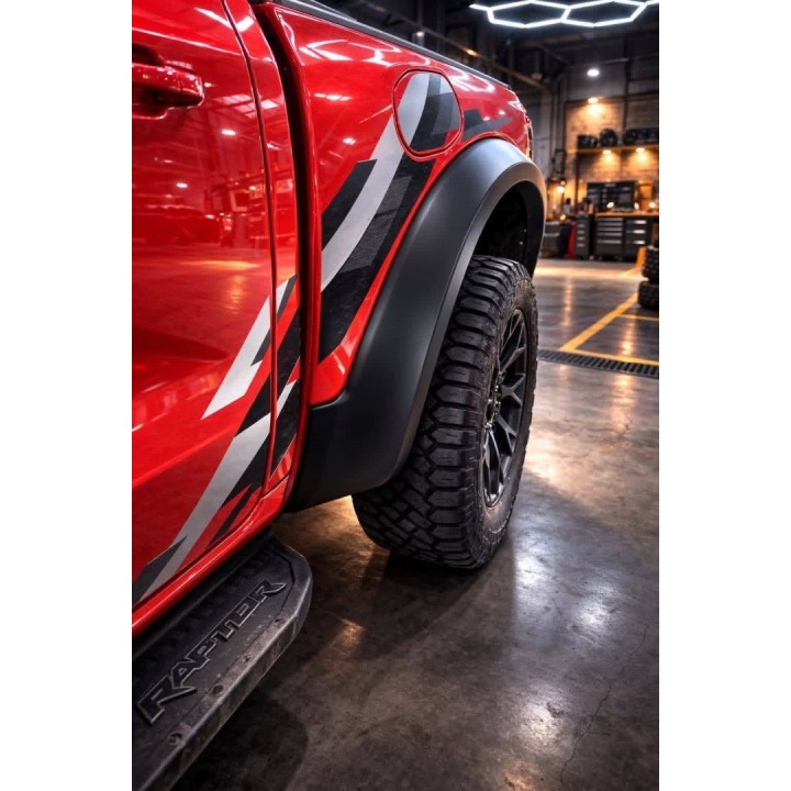 Poszerzenia błotników Ford Ranger Raptor 2023+ — +13 cm na stronę, szary mat - ujęcie 3