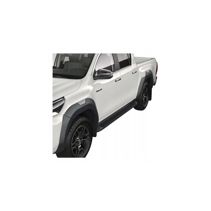Poszerzenia błotników OEM Toyota Hilux Revo 2021+ — z długimi końcówkami zderzaka, poliwęglan