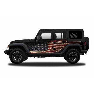 Panele ochronne 1flagUSA Wrangler JLU 4D — na stałe