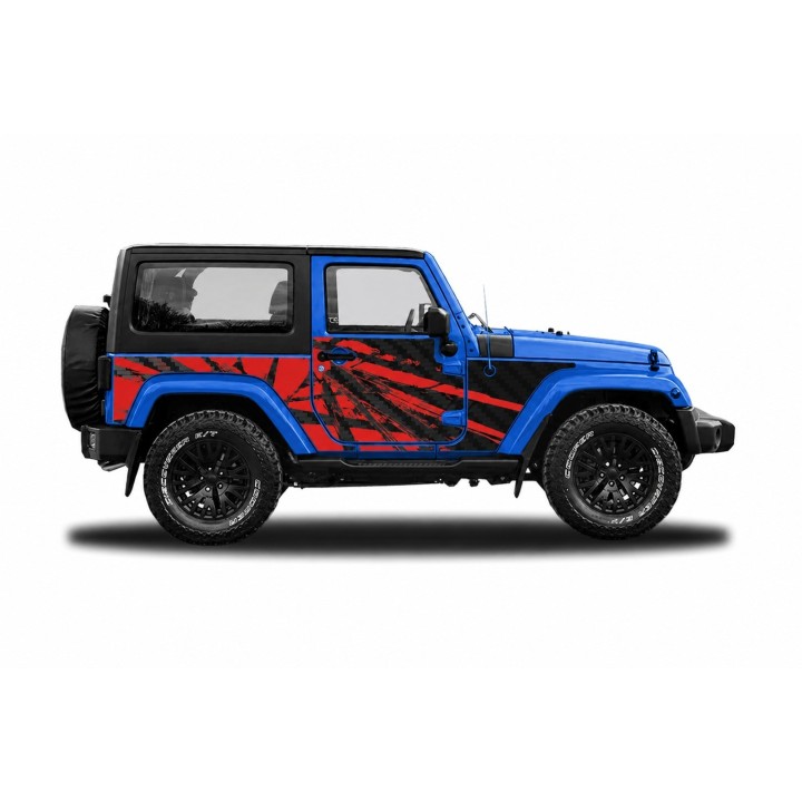 Panele ochronne Jeep Wrangler JK 2D — wzór 23power, montaż na stałe - ujęcie 3