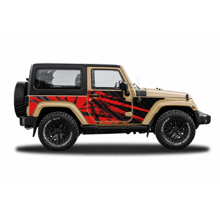 Panele ochronne Jeep Wrangler JK 2D — wzór 23power, montaż na stałe - ujęcie 4