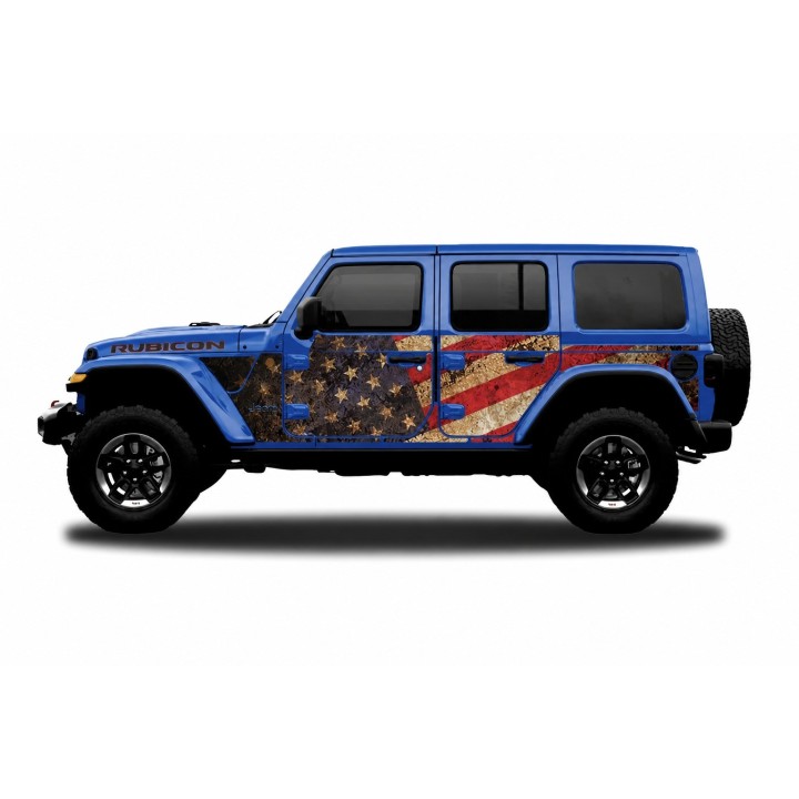 Panele ochronne 2flagUSA Wrangler JLU 4D — na stałe