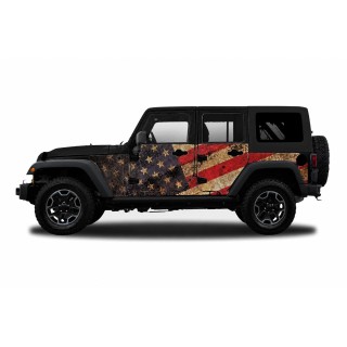 Panele ochronne 2flagUSA Wrangler JKU 4D — na stałe