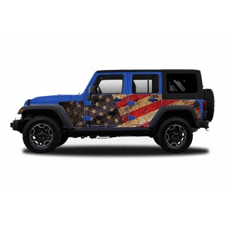 Panele ochronne 2flagUSA Wrangler JKU 4D — na stałe