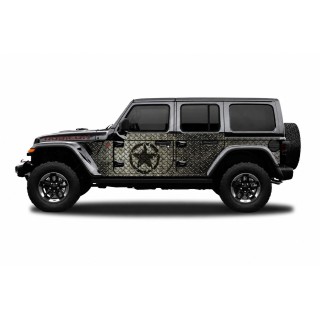 Panele ochronne 30star Wrangler JLU 4D — na stałe