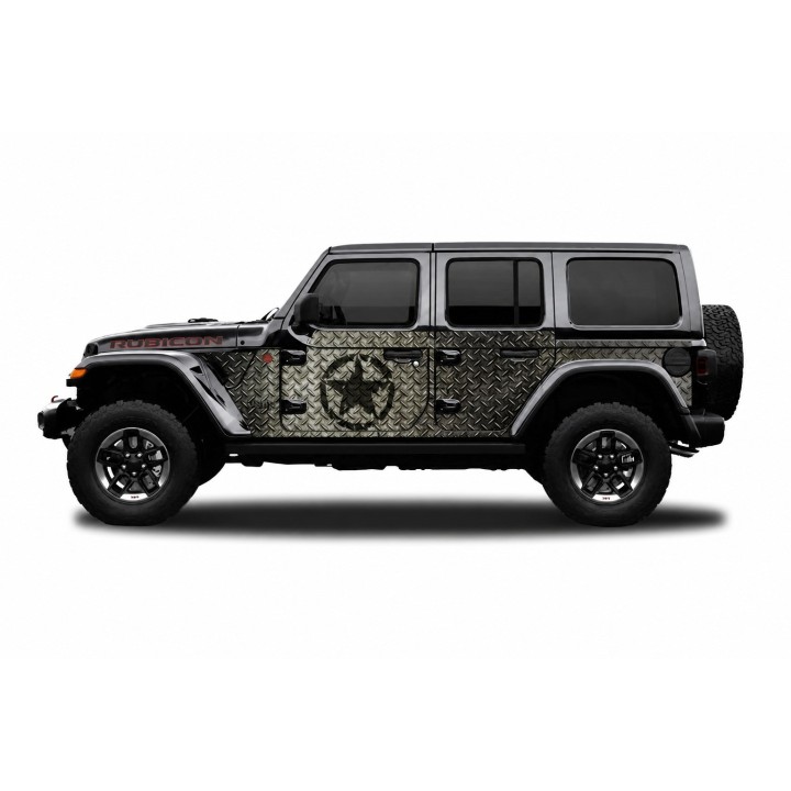 Panele ochronne 30star Wrangler JLU 4D — na stałe