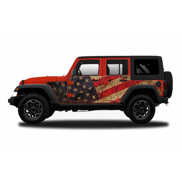 Panele ochronne 2flagUSA Wrangler JKU 4D — na stałe