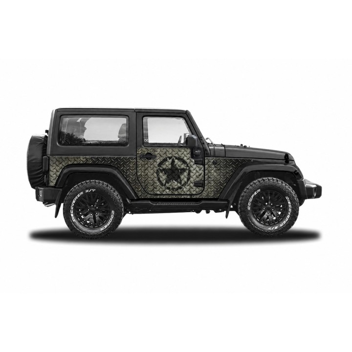 Panele ochronne 30star Wrangler JK 2D — na stałe