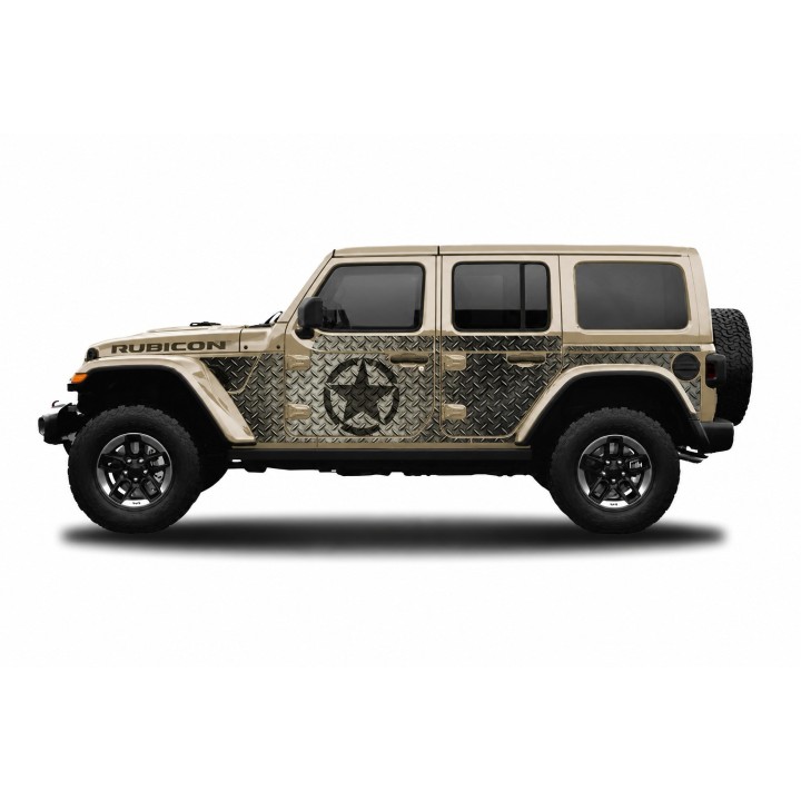 Panele ochronne 30star Wrangler JLU 4D — na stałe