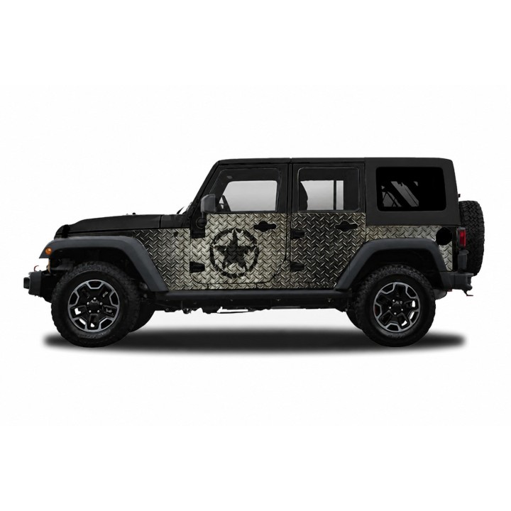 Panele ochronne 30star Wrangler JKU 4D — na stałe