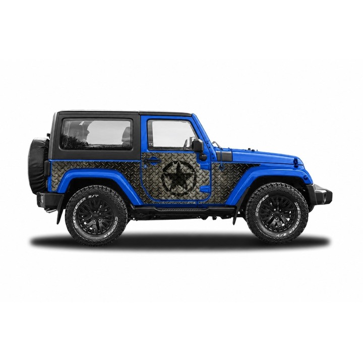 Panele ochronne 30star Wrangler JK 2D — na stałe