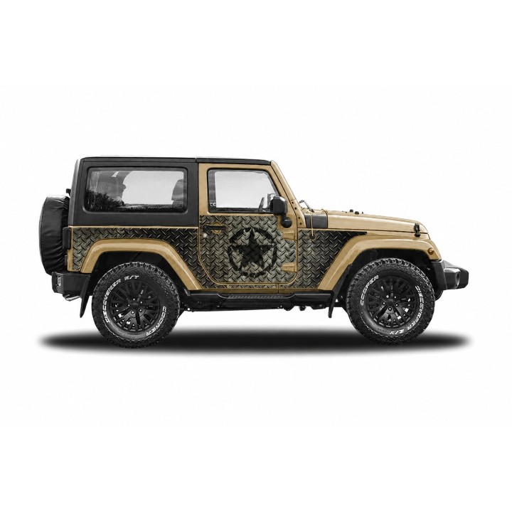 Panele ochronne 30star Wrangler JK 2D — na stałe