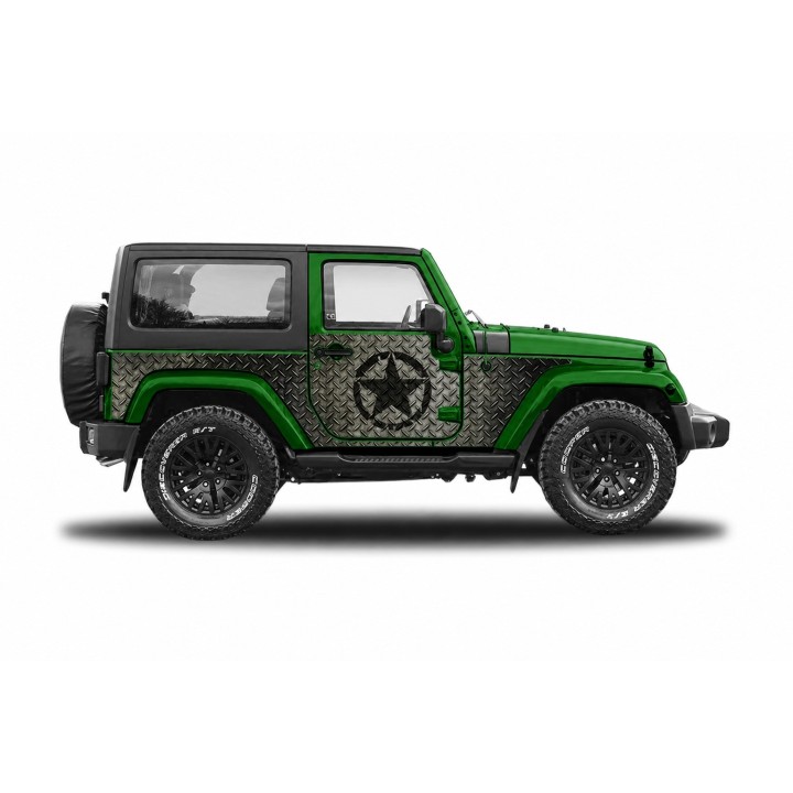 Panele ochronne 30star Wrangler JK 2D — na stałe