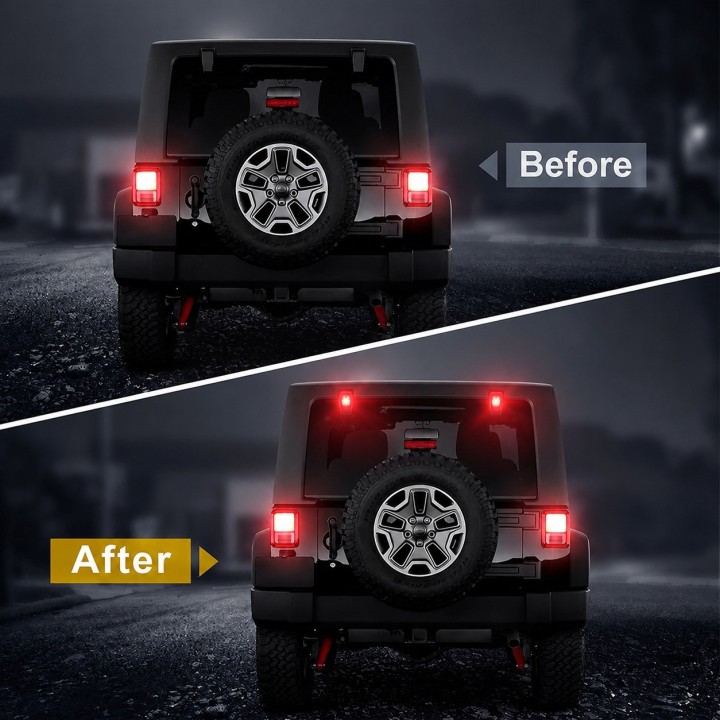 Lampy na zawiasy szyby Jeep Wrangler JL 2018+