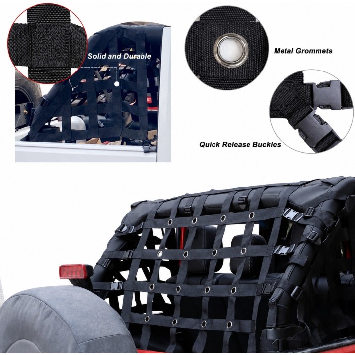 Siatki bagażnika Jeep Wrangler JLU 2018+ — komplet