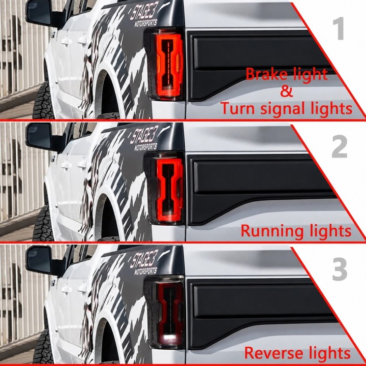 Lampy tylne LED Ford F150 2015-2019 — komplet
