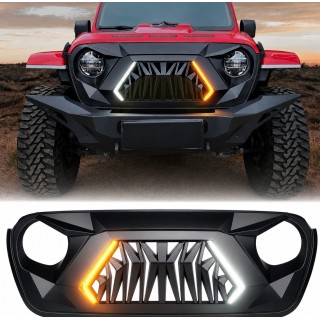 Grill Jeep Wrangler JL / Gladiator JT 2018-2025 z LED