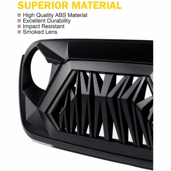 Grill Jeep Wrangler JL / Gladiator JT 2018-2025 z LED