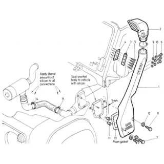 Snorkel SAFARI - Land Rover Defender 110/200 (BENZ.) ARB