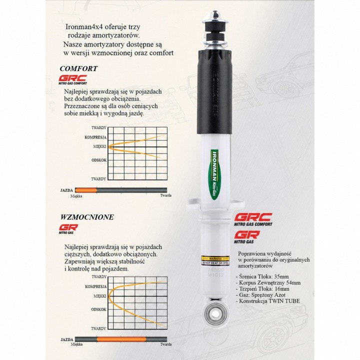 Amortyzator przedni Ironman 4x4 Isuzu D-Max 12745GR