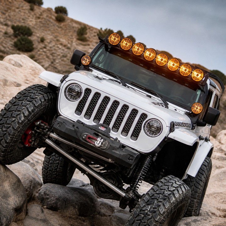 Lampy KC HiLiTES Titan 50" — Jeep Wrangler JK 2007–2017