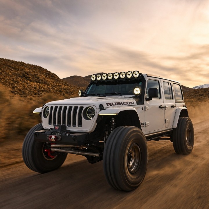 Lampy KC HiLiTES Titan 50" — Jeep Wrangler JK 2007–2017